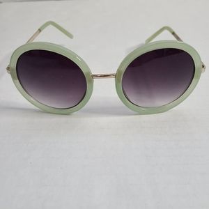 Green Sunglasses With Purple Gradient Lense